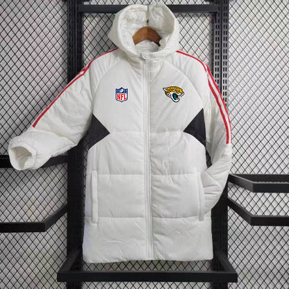 Jacksonville Jaguars Hooded Coat Down Jacket - White