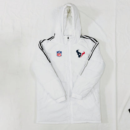 Houston Texans Black Stripes Coat Down Jacket - White
