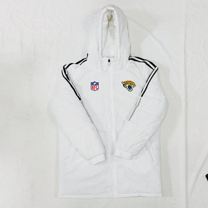Jacksonville Jaguars Black Stripes Coat Down Jacket - White