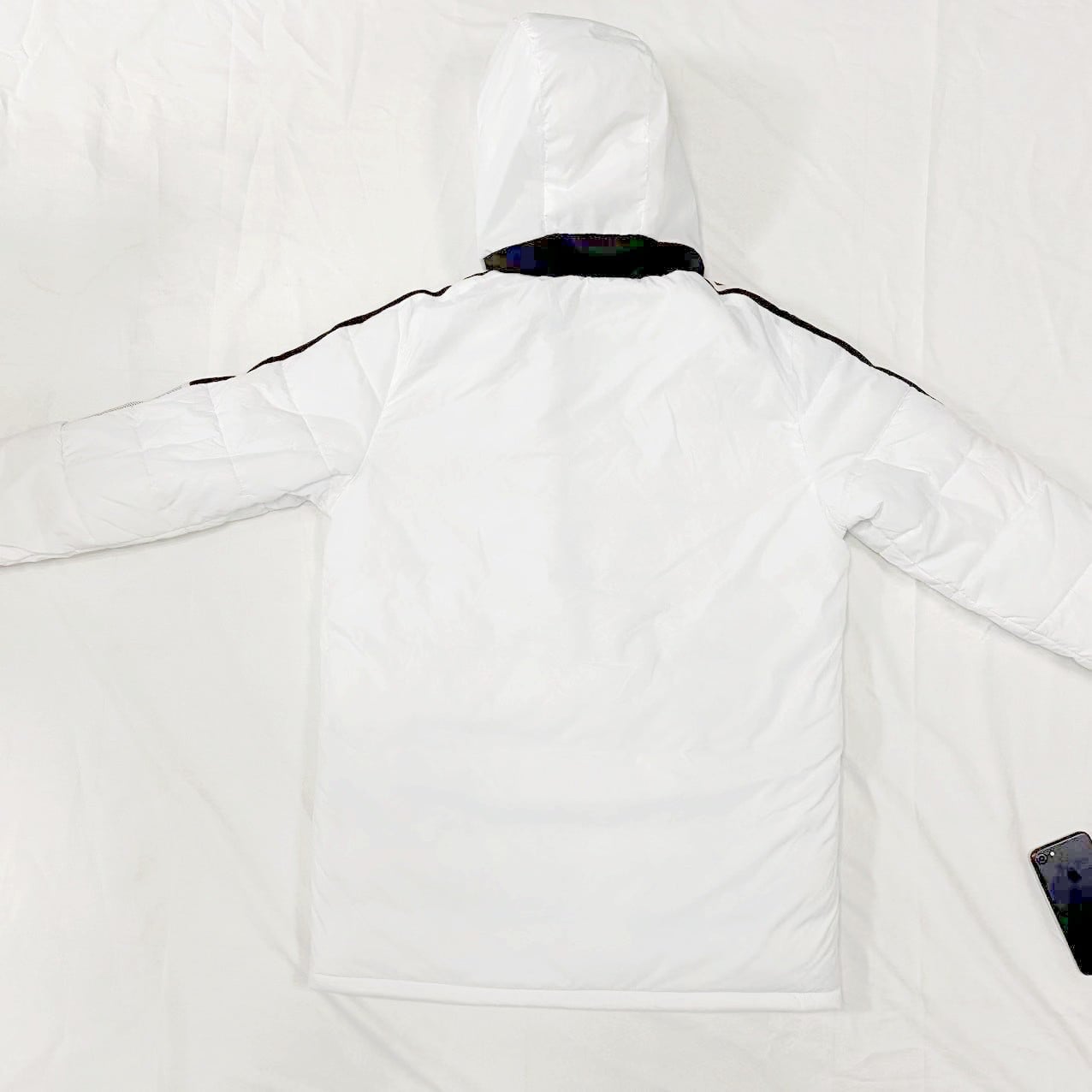 Philadelphia Eagles Black Stripes Coat Down Jacket - White
