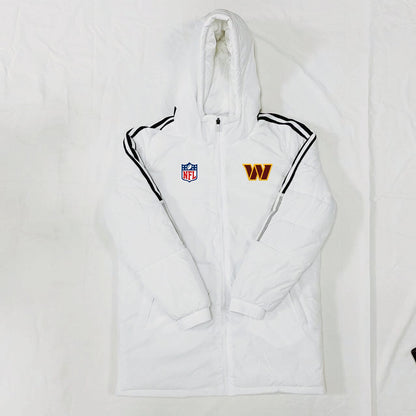 Washington Commanders Black Stripes Coat Down Jacket - White