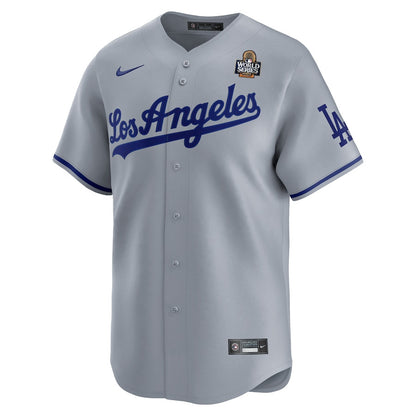 Los Angeles Dodgers 2024 World Series Road Limited Men Jersey - Gray