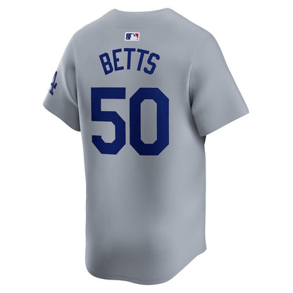 Mookie Betts 50 Los Angeles Dodgers 2024 World Series Alternate Limited Player Men Jersey - Gray