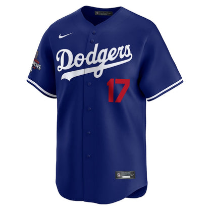 Shohei Ohtani 17 Los Angeles Dodgers 2024 World Series Champions Alternate Limited Player Men Jersey - Royal