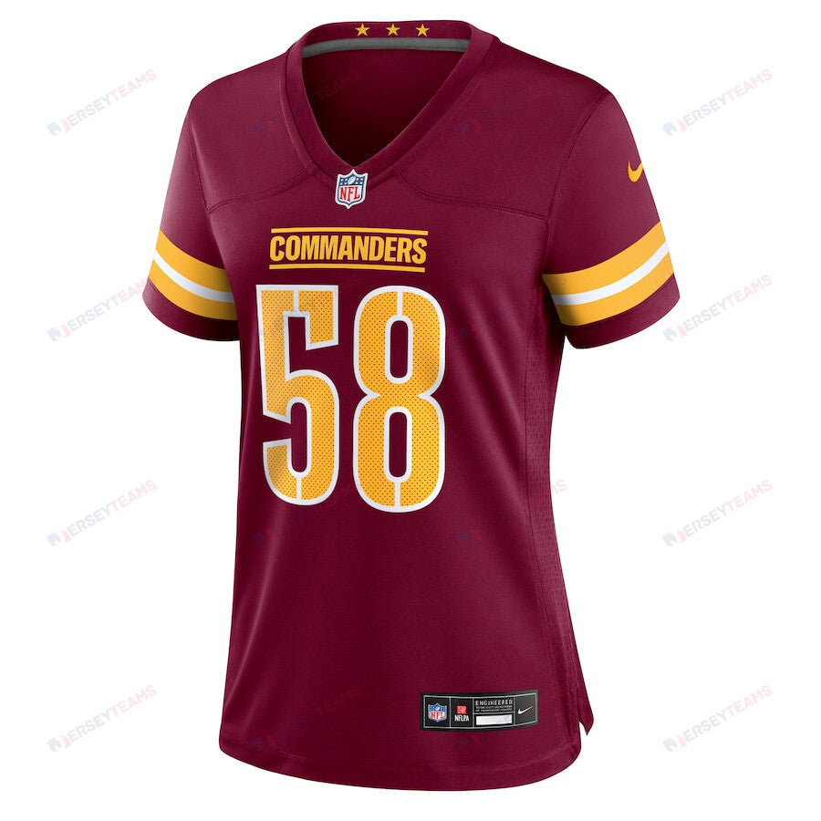 Jordan Magee 58 Washington Commanders Women's Game Jersey - Burgundy