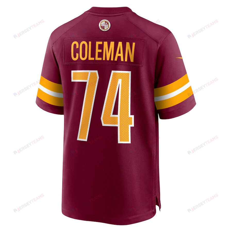 Brandon Coleman 74 Washington Commanders Game Men Jersey - Burgundy