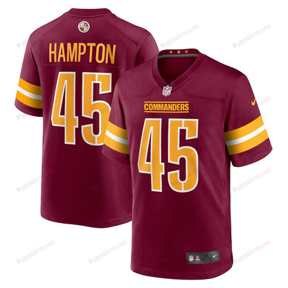 Dominique Hampton 45 Washington Commanders Game Men Jersey - Burgundy