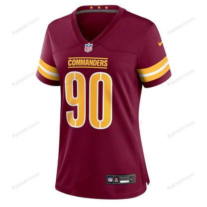 Javontae Jean-Baptiste 90 Washington Commanders Women's Game Jersey - Burgundy
