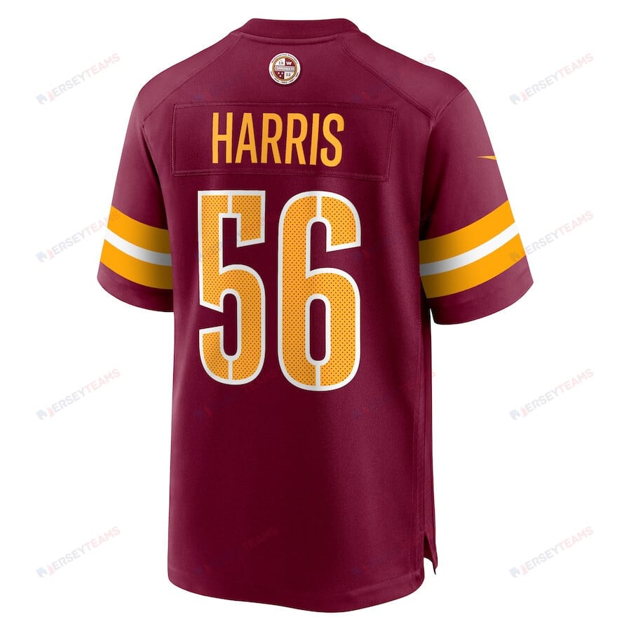 Jalen Harris 56 Washington Commanders Game Men Jersey - Burgundy