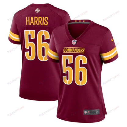 Jalen Harris 56 Washington Commanders Women's Game Jersey - Burgundy