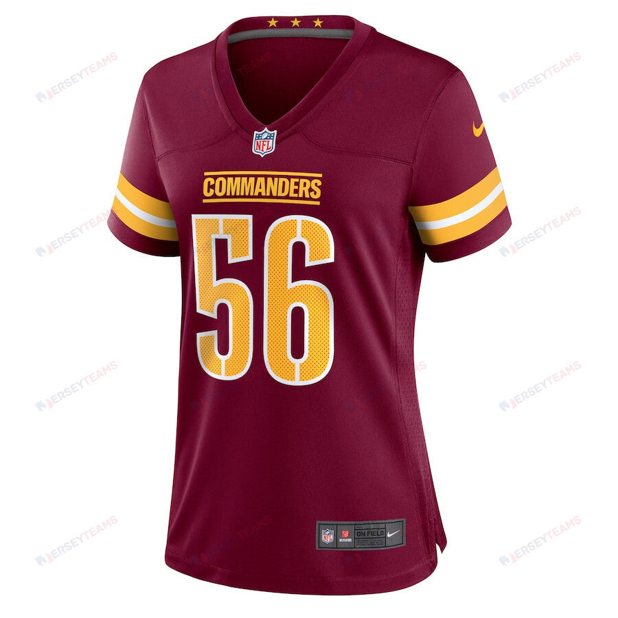 Jalen Harris 56 Washington Commanders Women's Game Jersey - Burgundy