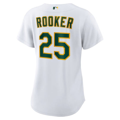 Brent Rooker 25 Oakland Athletics Women's Home Jersey - White