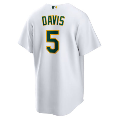 JD Davis 5 Oakland Athletics Home Men Jersey - White