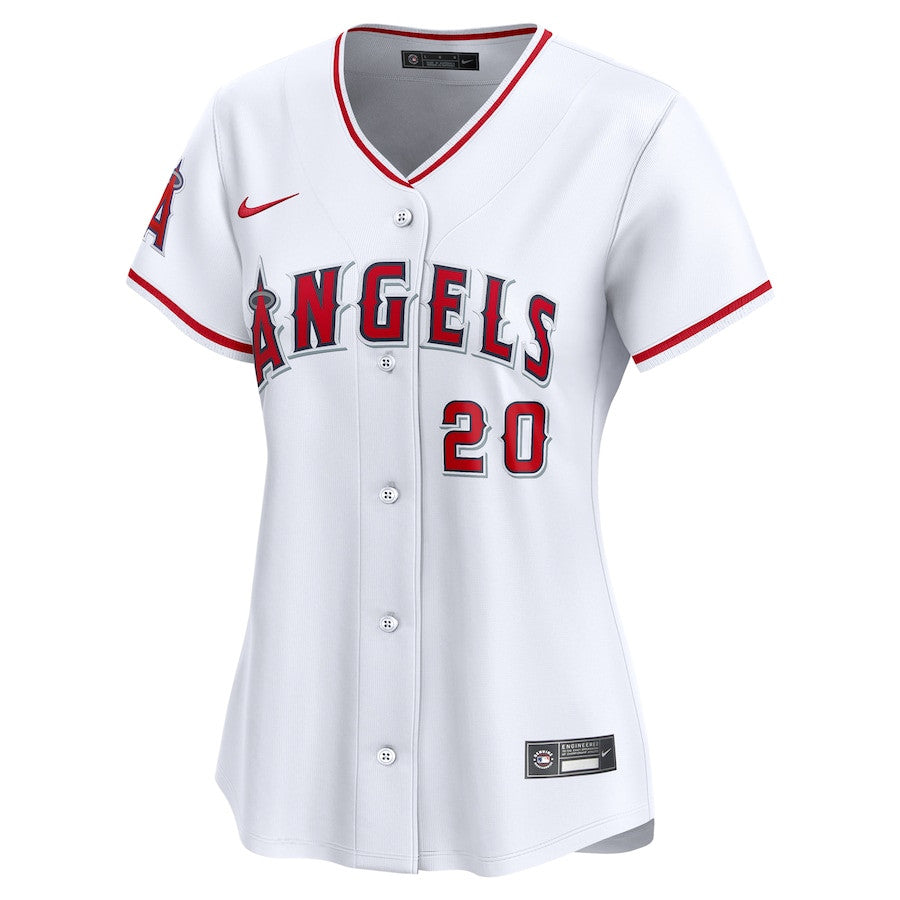 Jared Walsh 20 Los Angeles Angels Home Limited Player Women Jersey - White