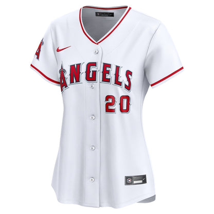 Jared Walsh 20 Los Angeles Angels Home Limited Player Women Jersey - White