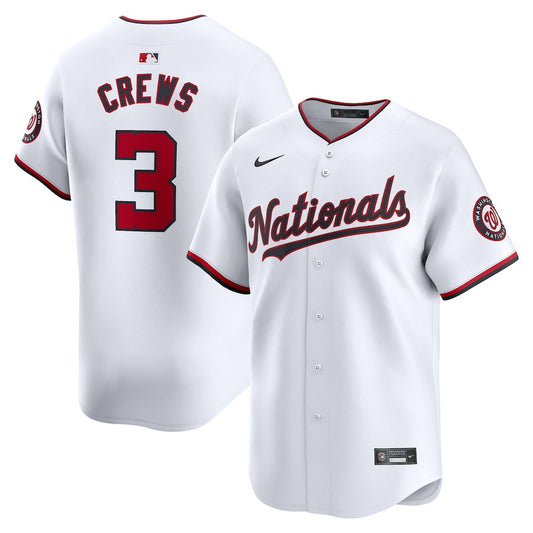Dylan Crews 3 Washington Nationals Home Limited Player Men Jersey - White