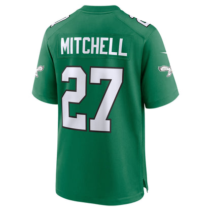 Quinyon Mitchell 27 Philadelphia Eagles Alternate Game Men Jersey - Kelly Green
