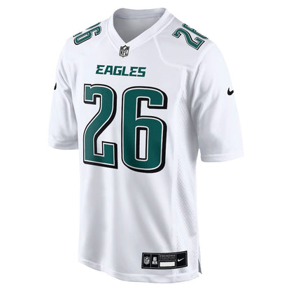 Saquon Barkley 26 Philadelphia Eagles Fashion Game Men Jersey - Tundra White