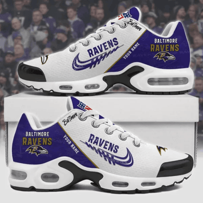 Baltimore Ravens Custom Name TN Shoes Sneakers For Men And Women - Purple