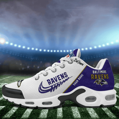 Baltimore Ravens Custom Name TN Shoes Sneakers For Men And Women - Purple