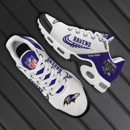 Baltimore Ravens Custom Name TN Shoes Sneakers For Men And Women - Purple