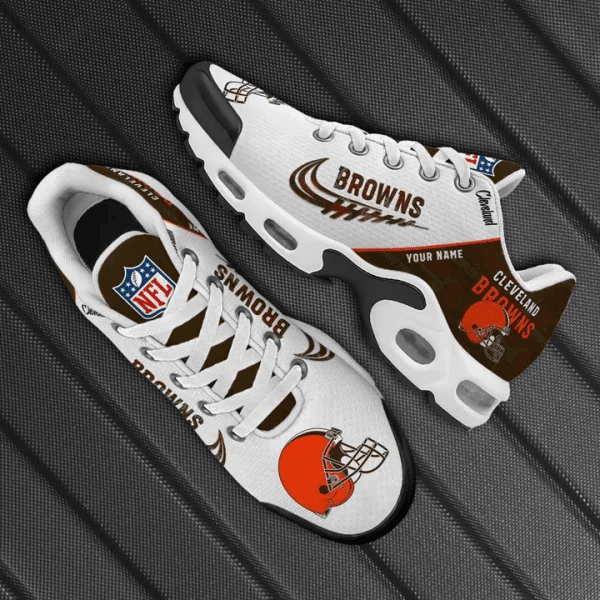 Cleveland Browns Custom Name TN Shoes Sneakers For Men And Women - Brown