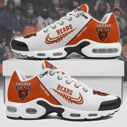 Chicago Bears Custom Name TN Shoes Sneakers For Men And Women - Orange