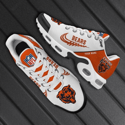 Chicago Bears Custom Name TN Shoes Sneakers For Men And Women - Orange