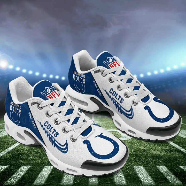 Indianapolis Colts Custom Name TN Shoes Sneakers For Men And Women - Blue