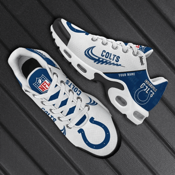 Indianapolis Colts Custom Name TN Shoes Sneakers For Men And Women - Blue