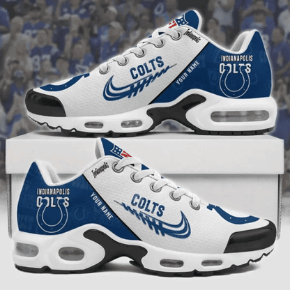 Indianapolis Colts Custom Name TN Shoes Sneakers For Men And Women - Blue