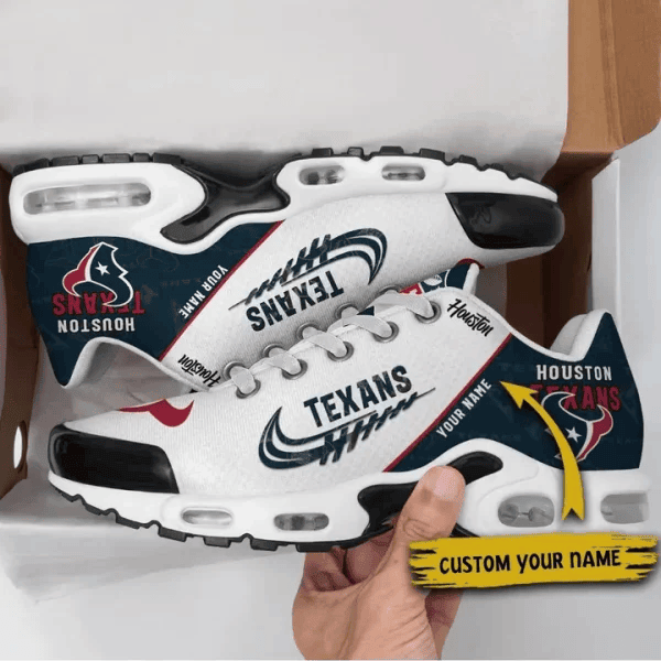 Houston Texans Custom Name TN Shoes Sneakers For Men And Women - Navy