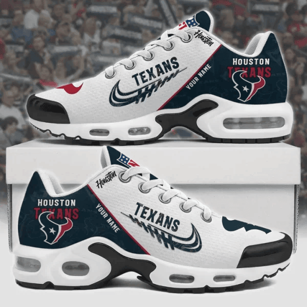 Houston Texans Custom Name TN Shoes Sneakers For Men And Women - Navy