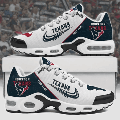 Houston Texans Custom Name TN Shoes Sneakers For Men And Women - Navy