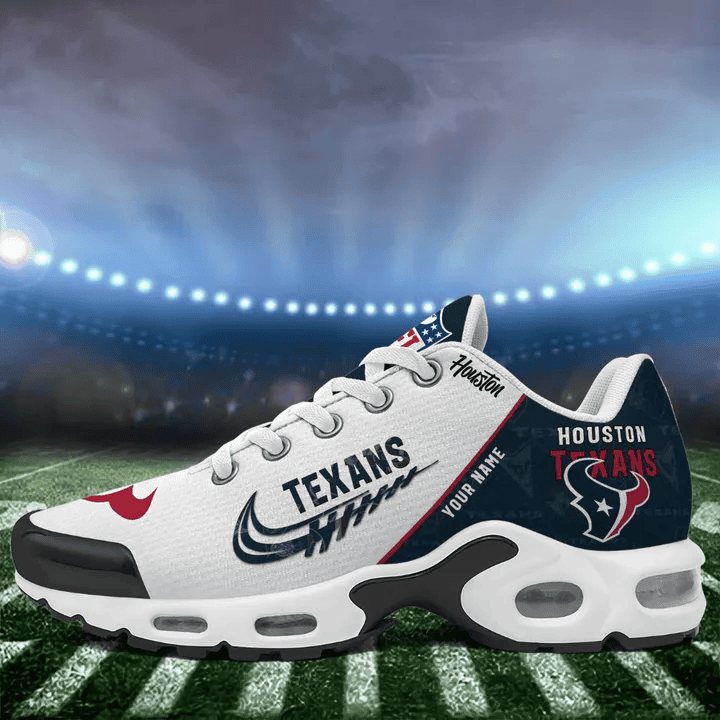Houston Texans Custom Name TN Shoes Sneakers For Men And Women - Navy