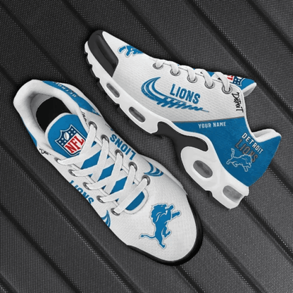 Detroit Lions Custom Name TN Shoes Sneakers For Men And Women - Blue