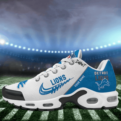 Detroit Lions Custom Name TN Shoes Sneakers For Men And Women - Blue