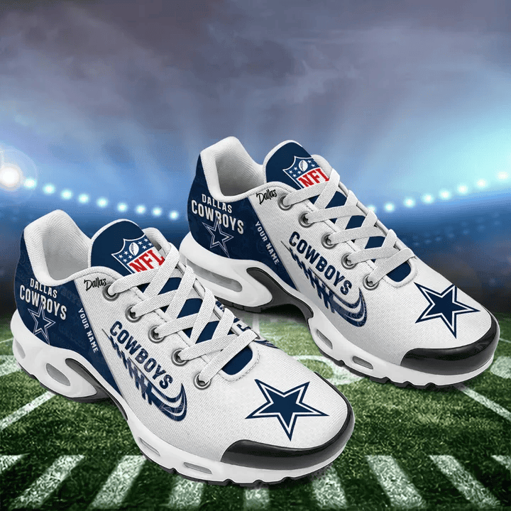 Dallas Cowboys Custom Name TN Shoes Sneakers For Men And Women - Navy