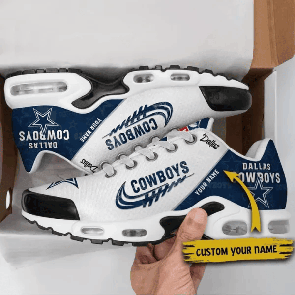 Dallas Cowboys Custom Name TN Shoes Sneakers For Men And Women - Navy