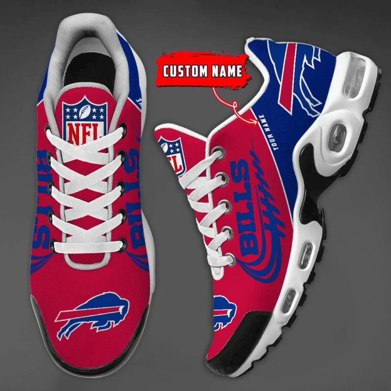 Buffalo Bills Custom Name Air Max Shoes Sneakers For Men And Women - Red/Blue