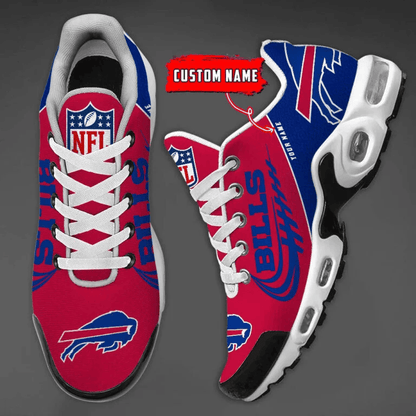 Buffalo Bills Custom Name Air Max Shoes Sneakers For Men And Women - Red/Blue
