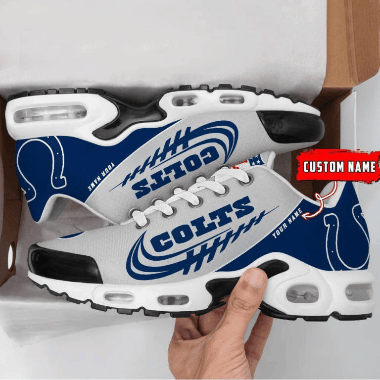 Indianapolis Colts Custom Name Air Max Shoes Sneakers For Men And Women - Navy