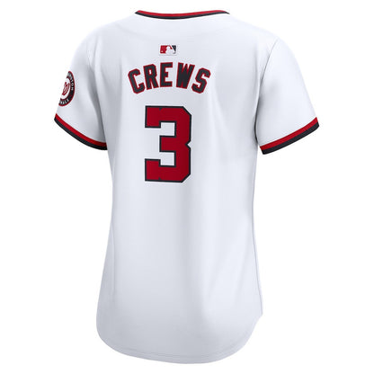 Dylan Crews 3 Washington Nationals Women's Home Limited Player Jersey - White