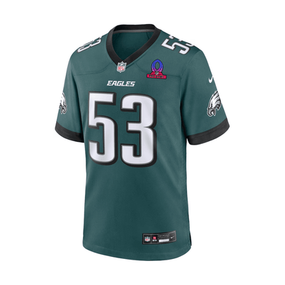 Zack Baun 53 Philadelphia Eagles 2025 Pro Bowl Patch Game Men Jersey - Midnight Green