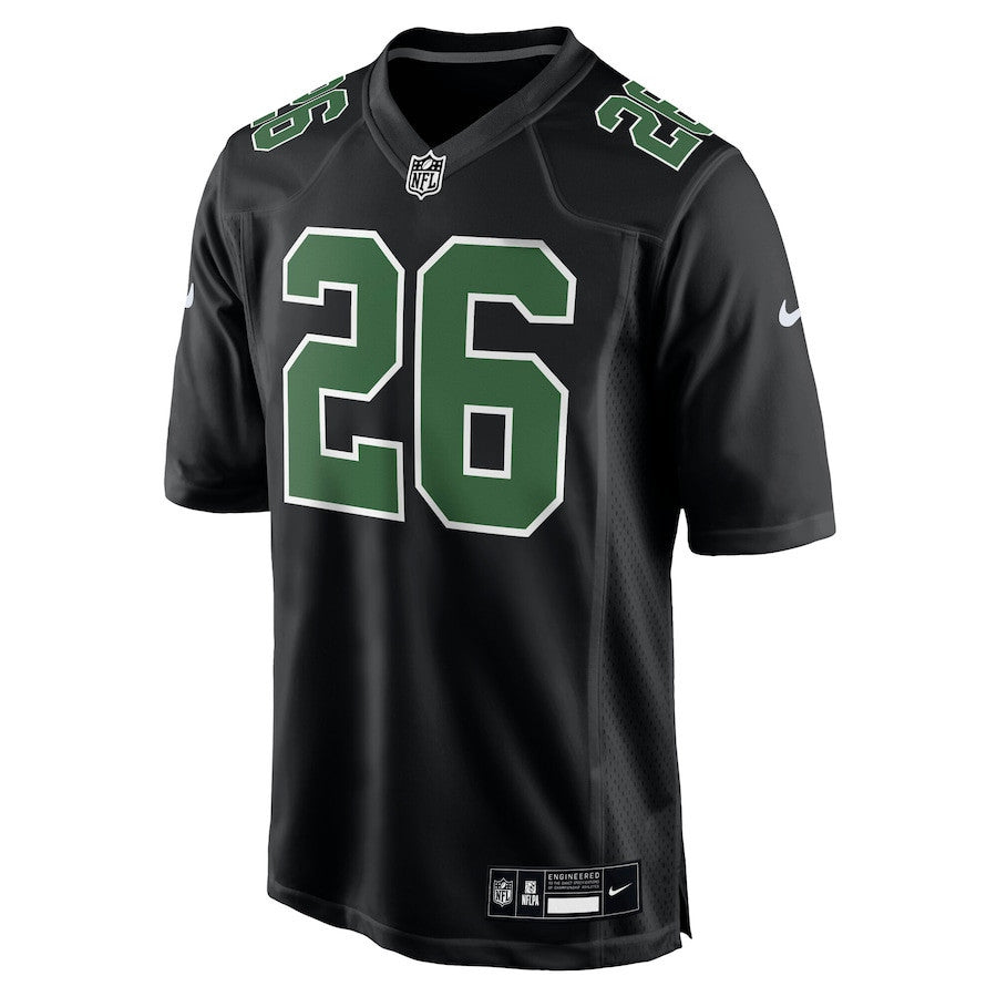Saquon Barkley 26 Philadelphia Eagles Fashion Game Men Jersey - Carbon Black/Kelly Green