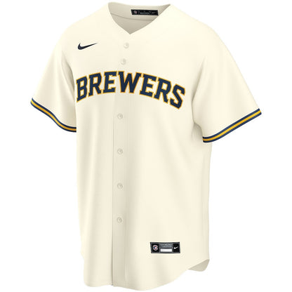 Bob Uecker #9 Milwaukee Brewers Home Jersey - Cream