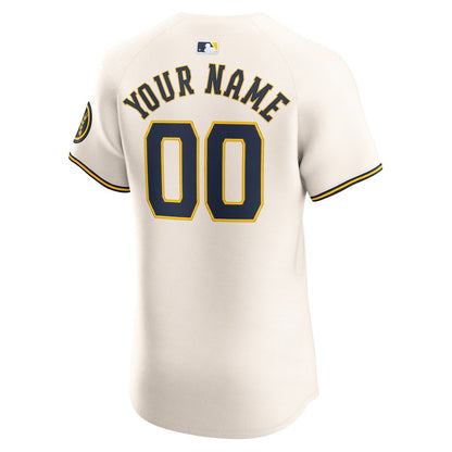 Bob Uecker #9 Milwaukee Brewers Home ELITE Jersey - Cream