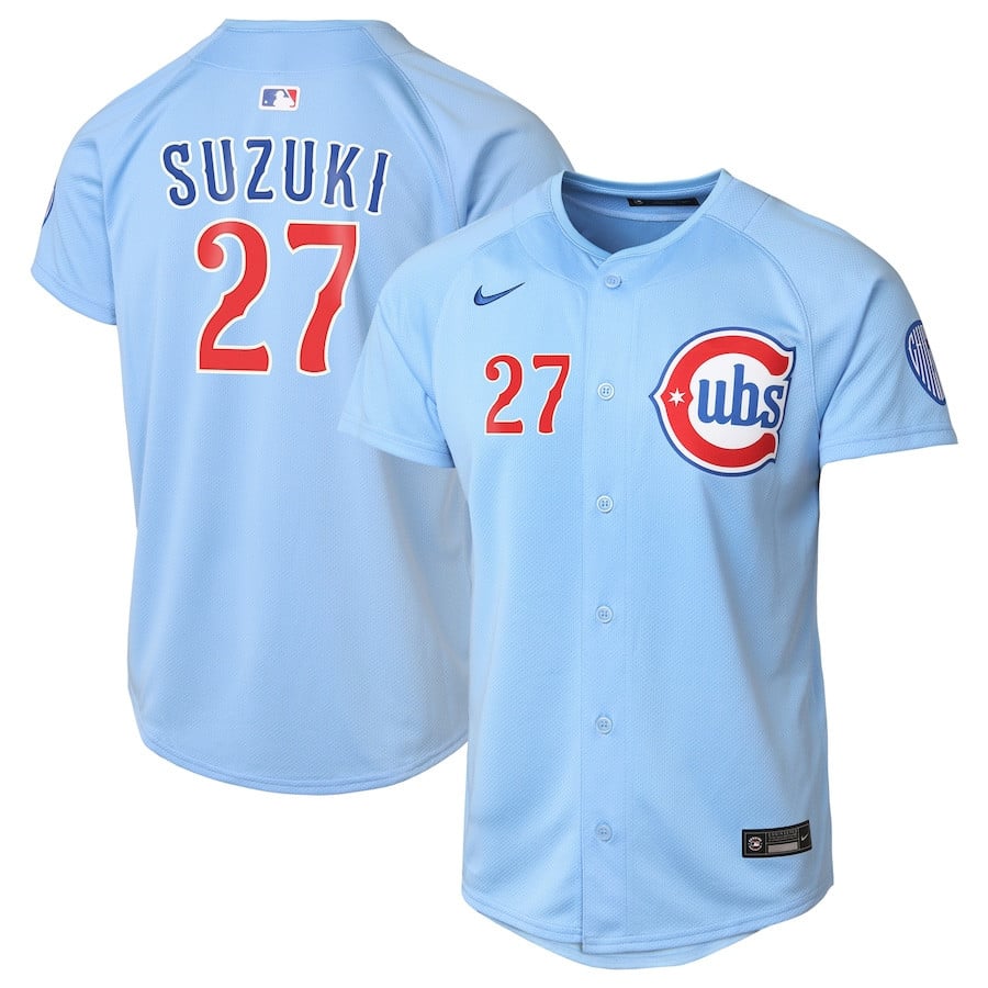 Seiya Suzuki 27 Chicago Cubs Limited Alternate 2 YOUTH Jersey - Baby Blue