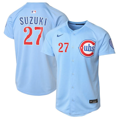 Seiya Suzuki 27 Chicago Cubs Limited Alternate 2 YOUTH Jersey - Baby Blue