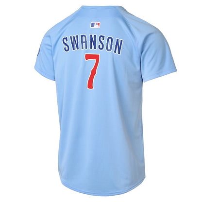 Dansby Swanson 7 Chicago Cubs Limited Alternate 2 YOUTH Jersey - Baby Blue